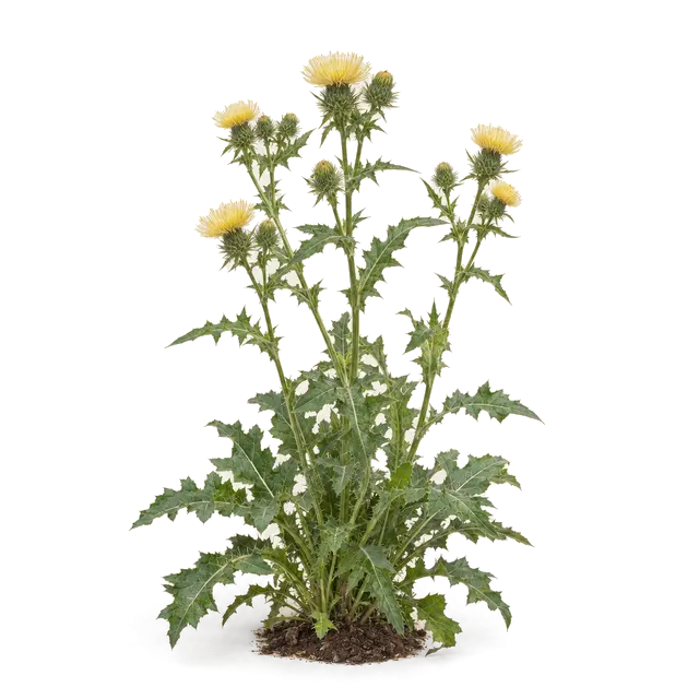 Botanische plaat van Moesdistel