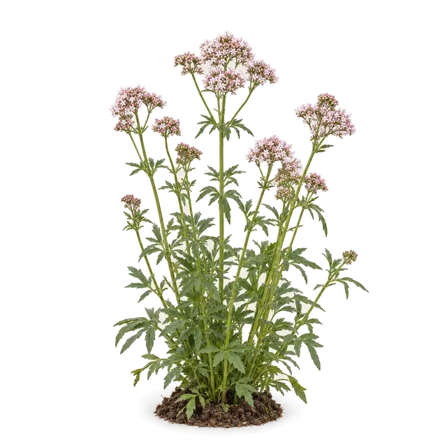Botanische plaat van Echte valeriaan