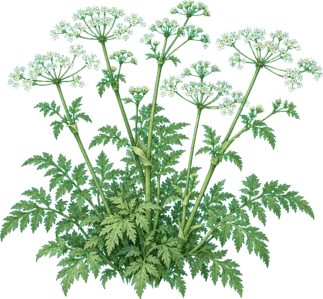 Botanische plaat van Fluitenkruid