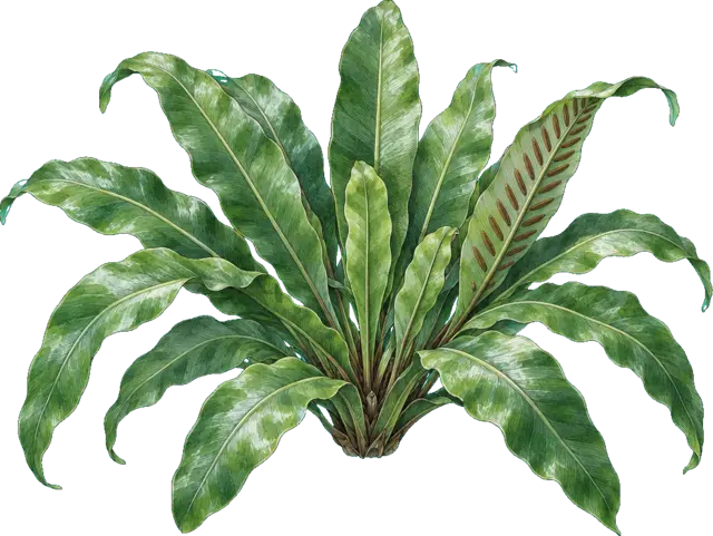 Botanische plaat van Tongvaren