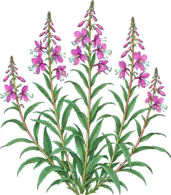 Botanische plaat van Wilgenroosje