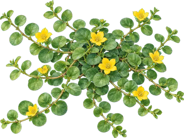 Botanische plaat van Penningkruid