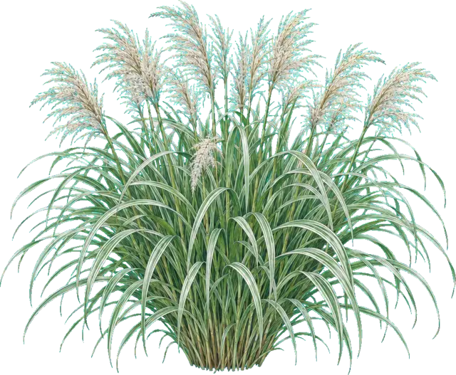 Botanische plaat van Prachtriet