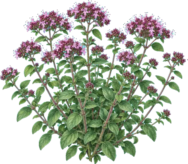 Botanische plaat van Wilde marjolein