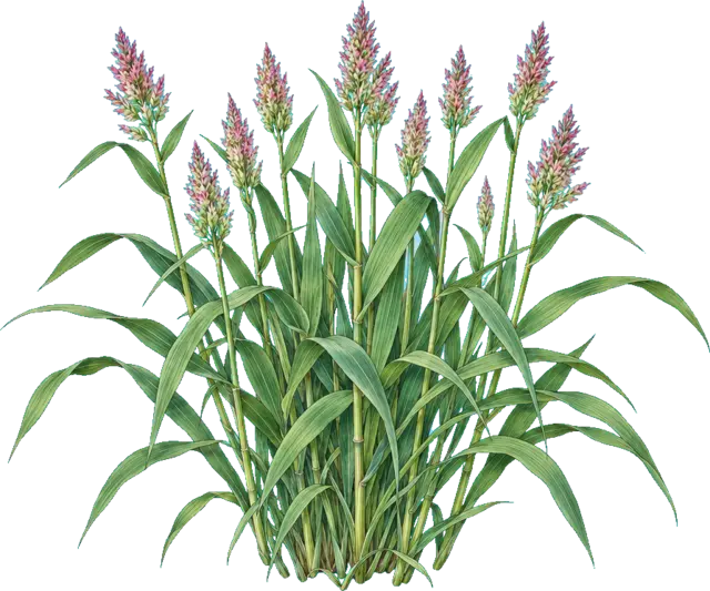 Botanische plaat van Rietgras