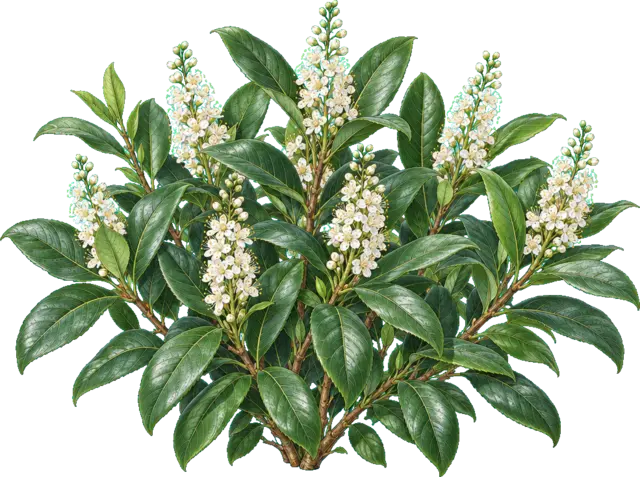 Botanische plaat van Laurierkers