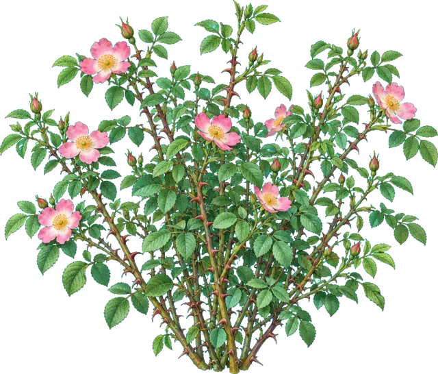 Botanische plaat van Egelantier