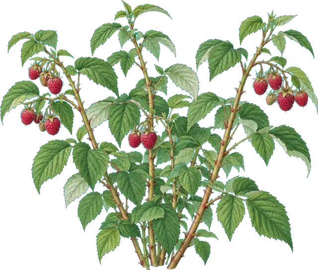Botanische plaat van Framboos