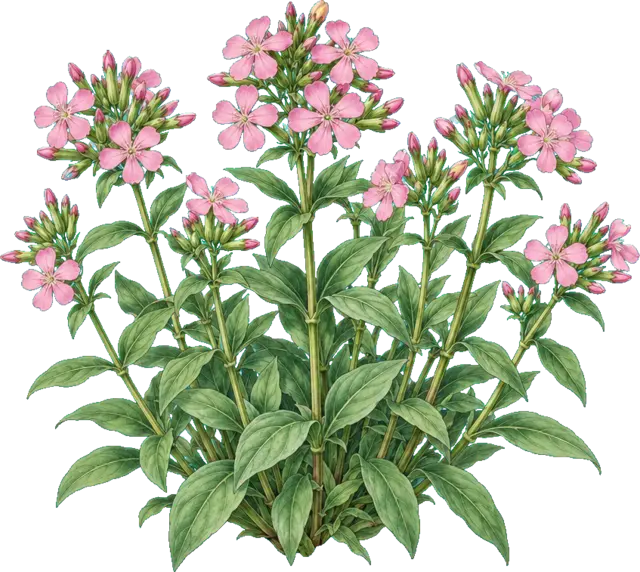 Botanische plaat van Zeepkruid