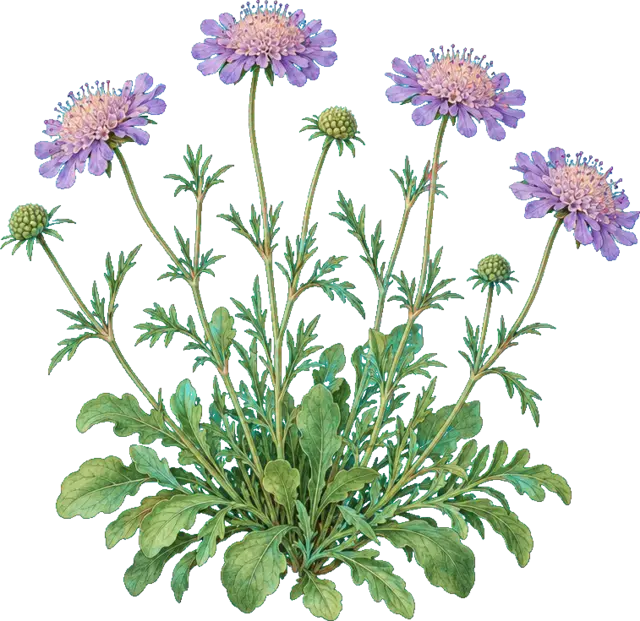 Botanische plaat van Duifkruid