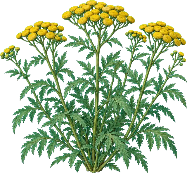 Botanische plaat van Boerenwormkruid